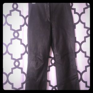 Straight Leg Sexy Leather Pants